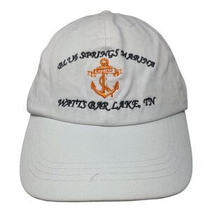 Blue Springs Marina Watts Bar Lake TN Slideback Hat White One Size Adjustable